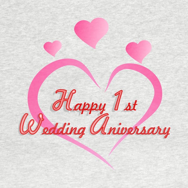 Happy 1st wedding anniversary by namifile.design